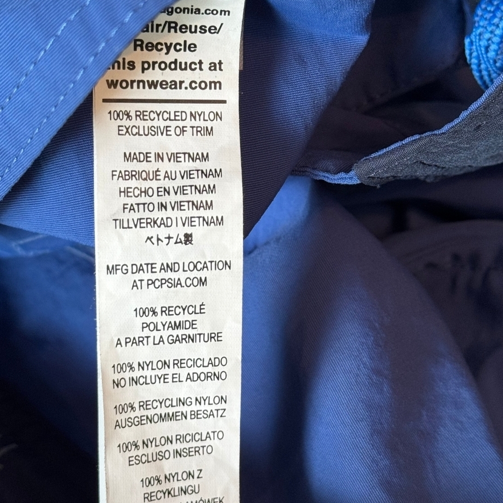 Patagonia Wayfarer Boardshorts Size 38 Blue Beach Travel Vacation - Picture 6 of 9